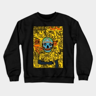 Dive into Mexican Vibes - A MaleMask NFT with MexicanEye Color and BlueItem Crewneck Sweatshirt